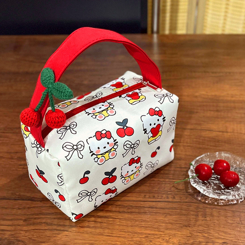 Women's Cosmetic Bag Cute Cartoon Cosmetic Bag Cosmetic Bag with Handle Design Travel Daily Storage Practical