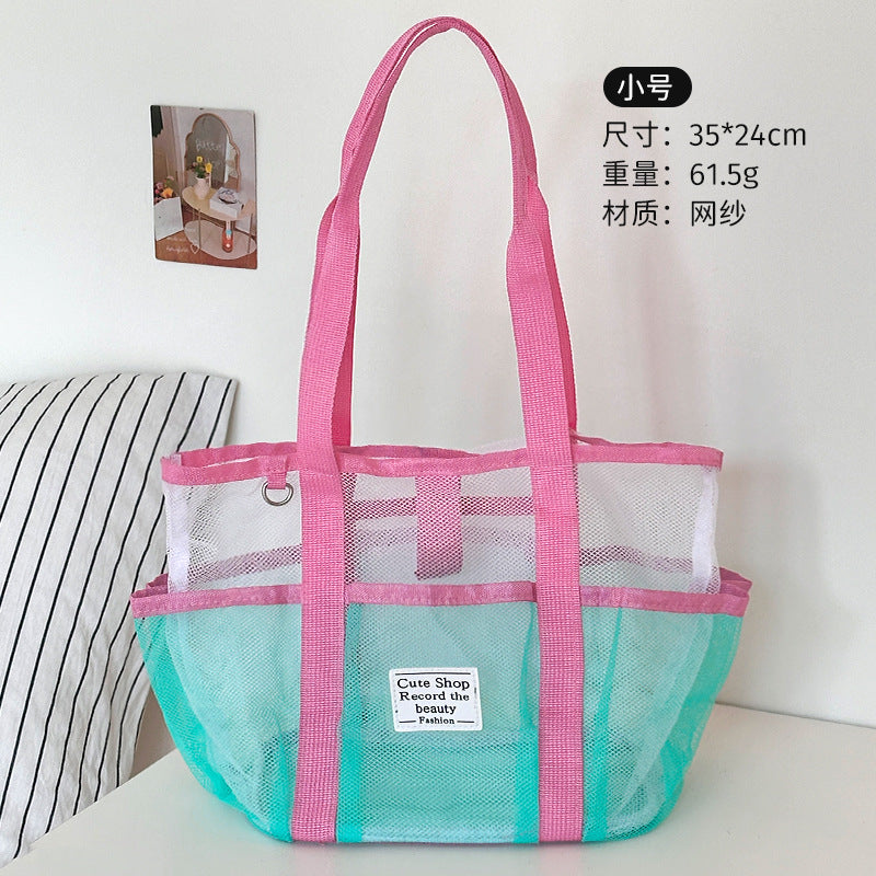 Hollow Swim Bag Large Capacity Beach Bag Girls Storage Beach Beach Bag Foldable Shopping Bag