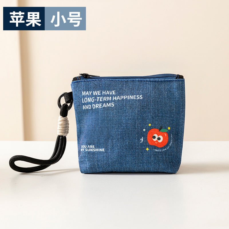 New Denim Coin Purse Multi-Functional Storage out Portable Cosmetics Storage Bag Mini Anytime Small Saddle Bag