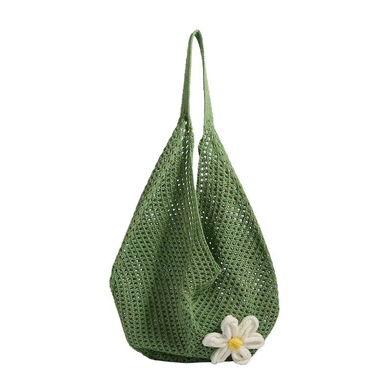Women's Shoulder Bag Hand-Woven Women's Tote Bag Large Capacity Shoulder Bag Beach Holiday Crossbody Straw Bag European and American Retro Style