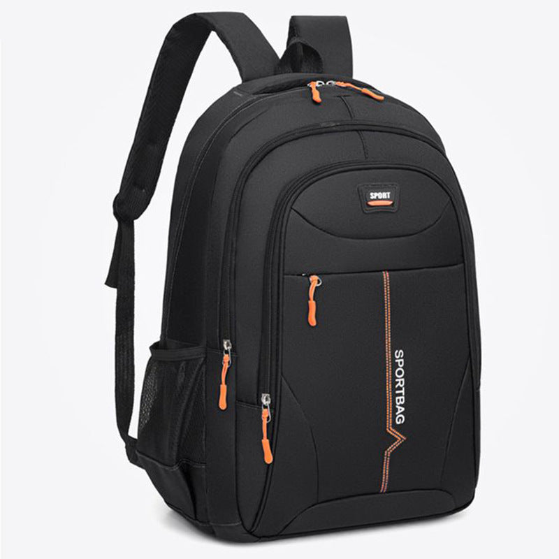 Men's Large Capacity Backpack Student Travel Computer Backpack Wear-Resistant Oxford Cloth Material Ergonomic Curved Shoulder Strap Design