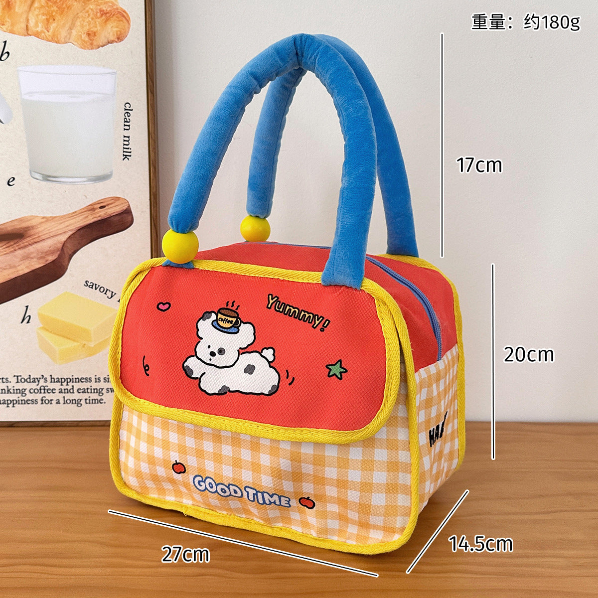 Lunch Bag Cute Portable Insulated Aluminum Foil Large Capacity Student Office Worker Lunch Snack Pack Lunch Box Bag
