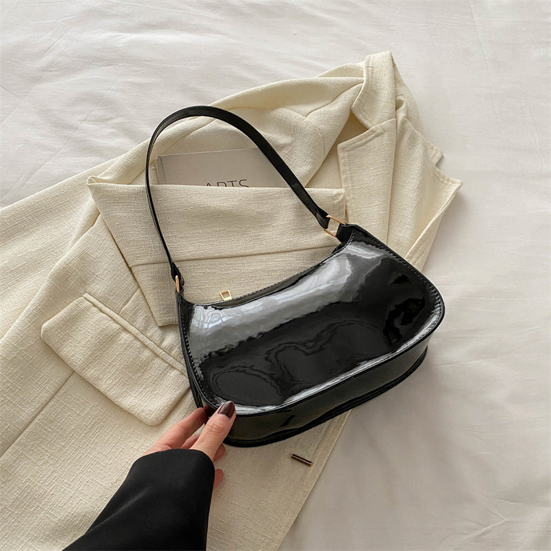 Popular Fashion Korean Style Shoulder Bag Women's Spring New All-Match Solid Color Gentle Small Square Bag