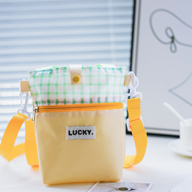 Dopamine Crossbody Water Cup Bag Outdoor Thermos Cup Cover Cross-Body Hand-Carrying Water Cup Buggy Bag