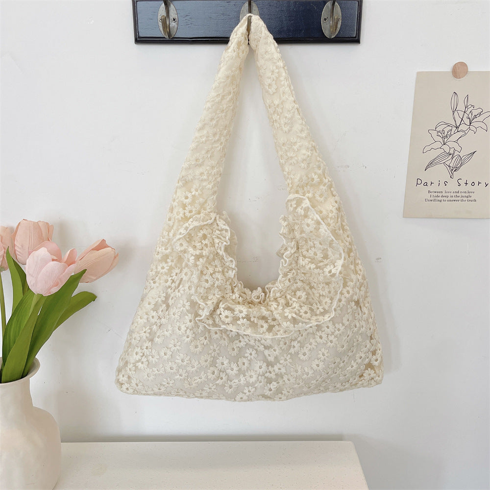 Tote Bag Women's Summer Fairy Lace Daisy Lace Daily Play Fashion All-Match Shoulder Bag