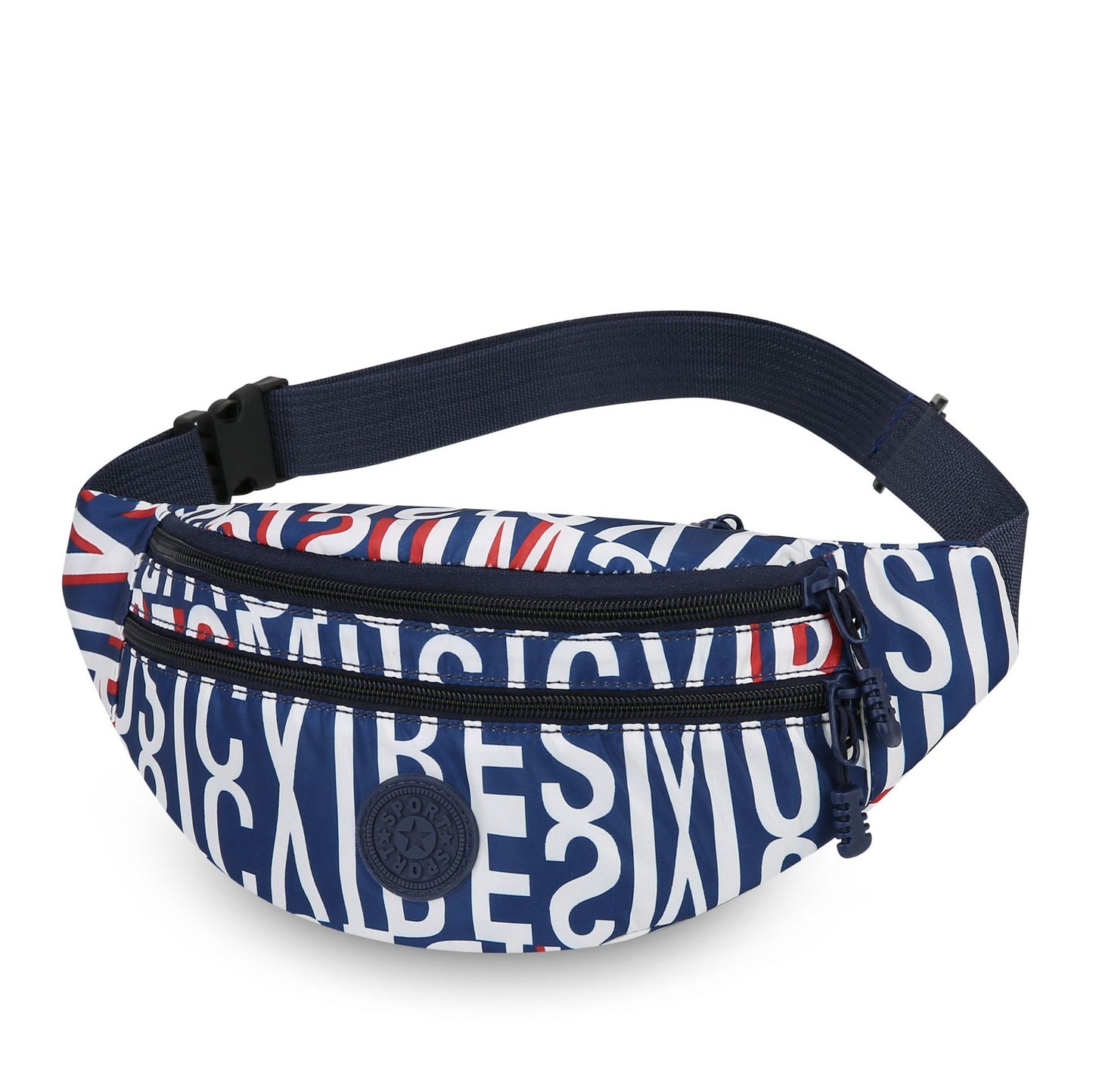 Stylish Letter Print Crossbody Bag for Men and Women, Lightweight Nylon Casual Travel Shoulder Bag with Zipper Closure