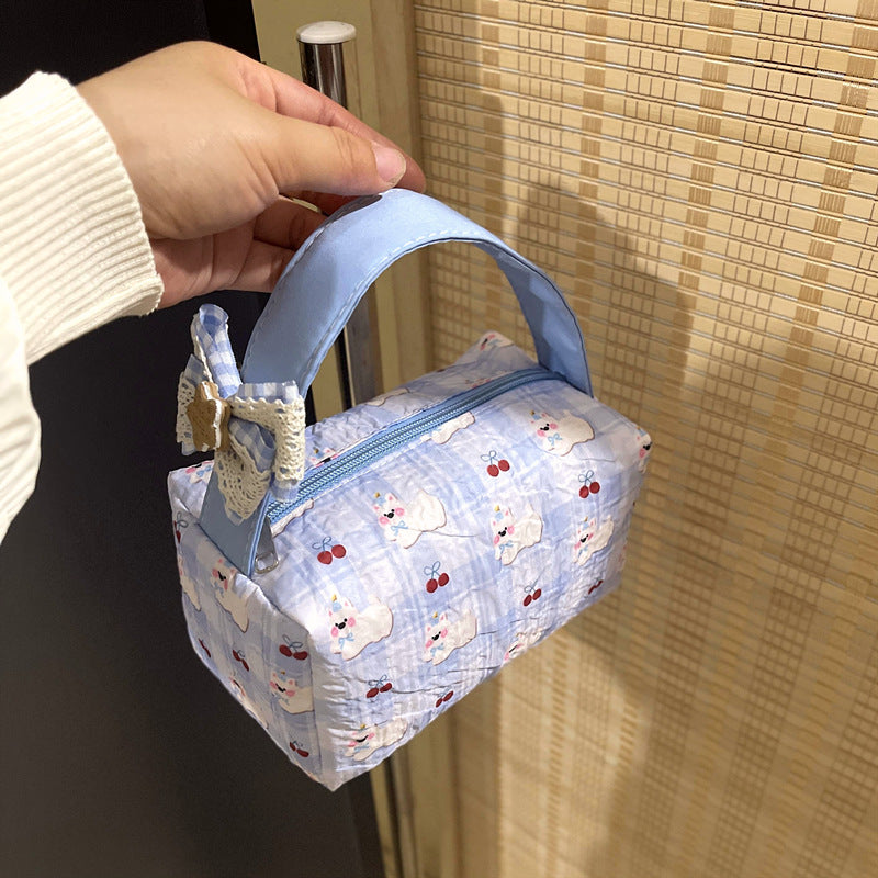 New Cute Portable Ladies Portable Toiletry Bag Cosmetic Bag Multi-Functional Large Capacity Travel Buggy Bag Fashion Ins Style Design
