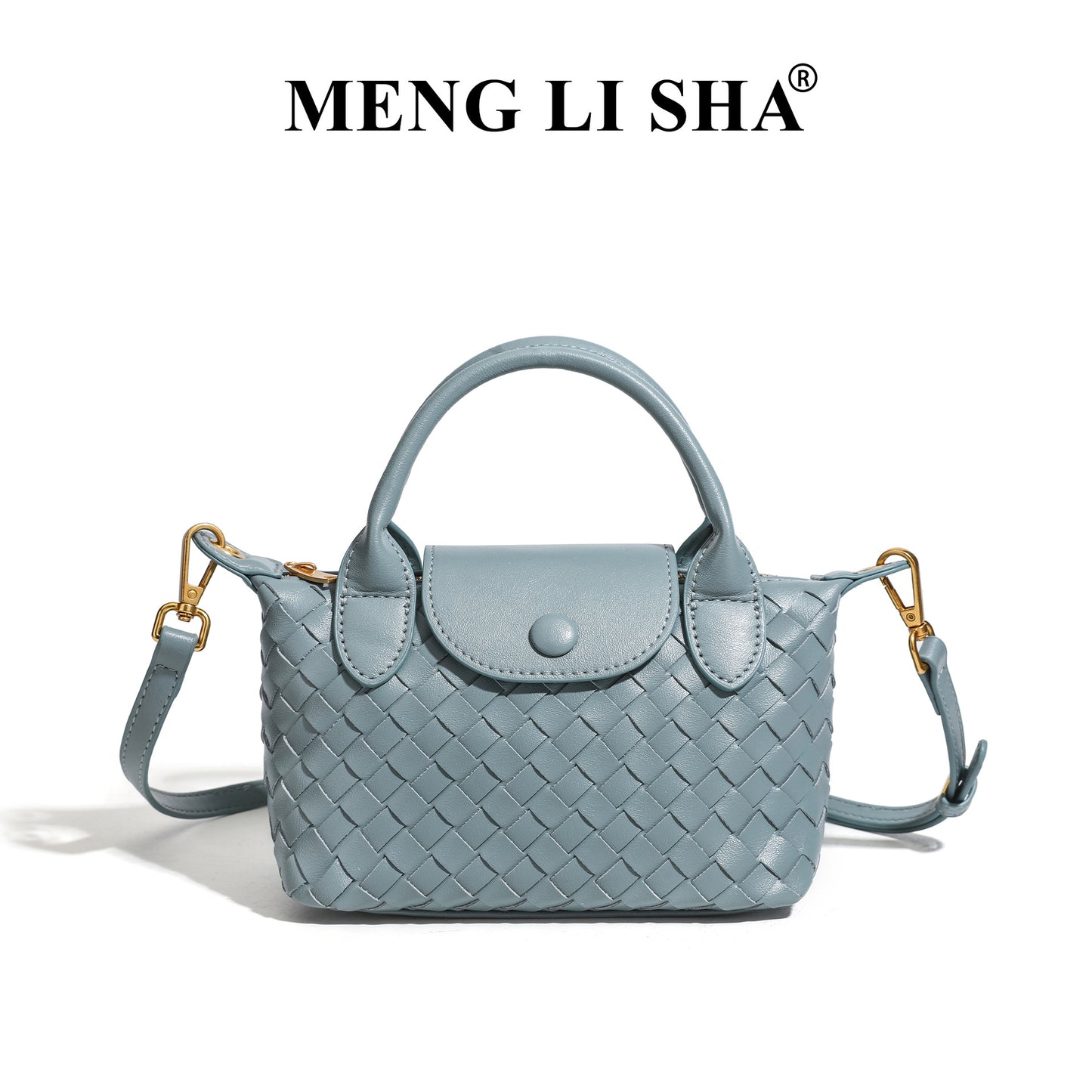 Woven Bag Women's Fashion Longchamps Bag Trendy One-Shoulder Crossbody Dumpling Bag Commuter's All-Matching Portable Small Square Bag