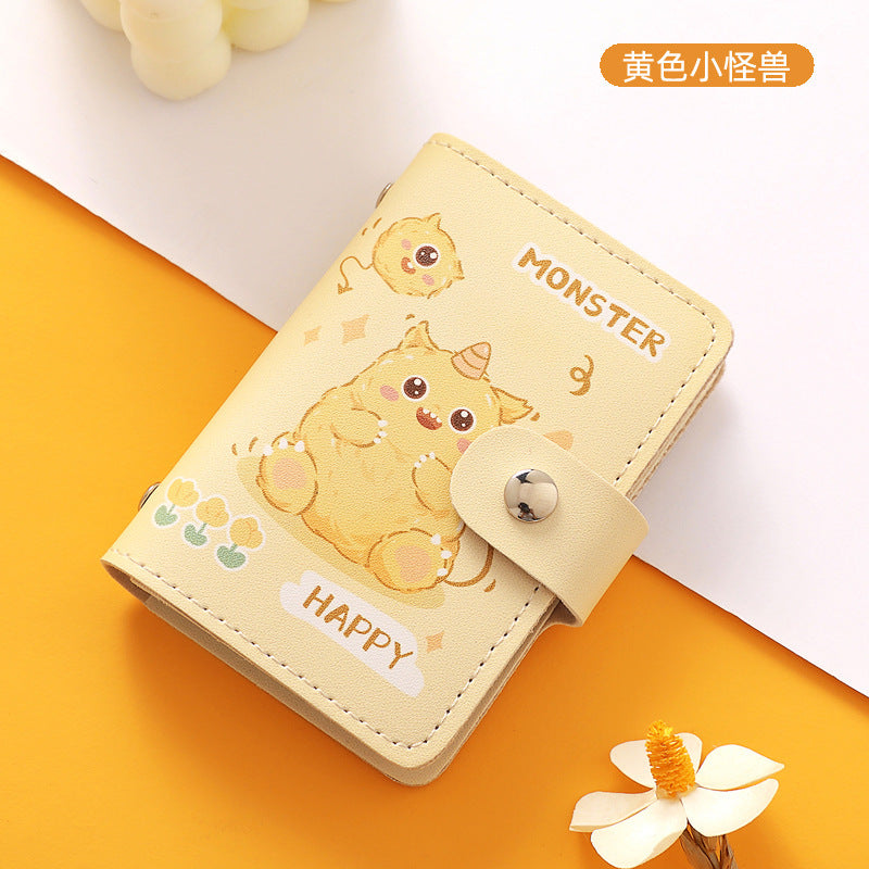 New Cartoon Cute Card Holder Large Capacity Multiple Card Slots Mini Small Cute Lady Anti-Degaussing Certificate Holder