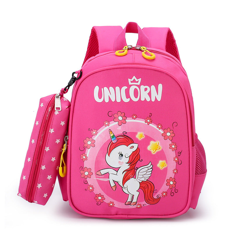 Cute Unicorn Backpack for Kids with Pencil Case - Lightweight School Bag for Preschool Girls