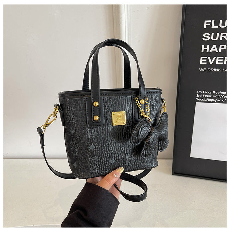 Fashion Printed Portable Vegetable Basket Bag Women's New Western Style All-Matching Shoulder Bag Cute Crossbody Bag