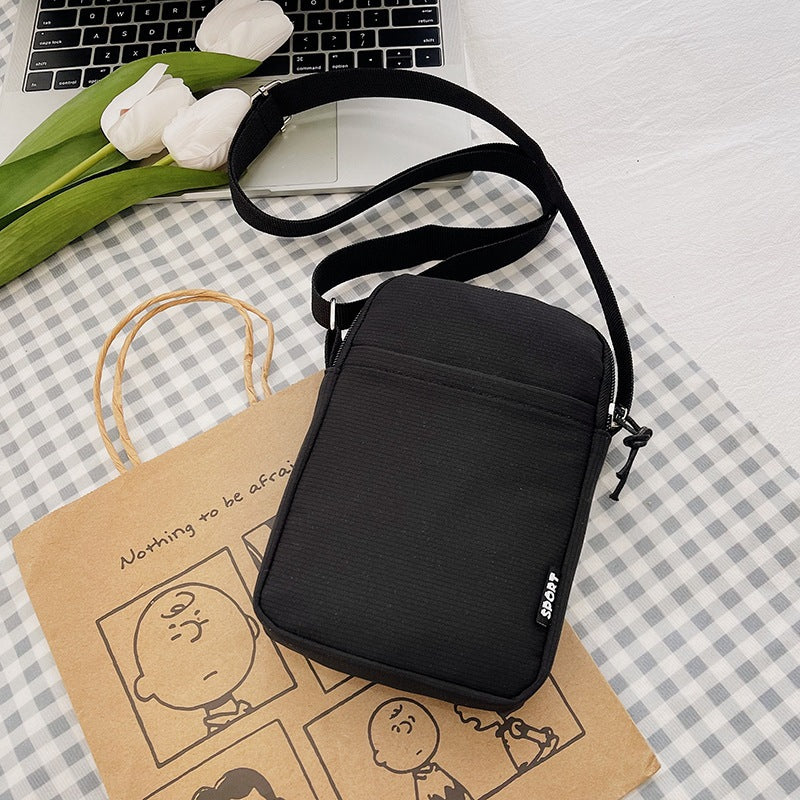 Trendy Simple Casual Shoulder Messenger Bag New Fashion Cell Phone Bag Street Travel Western Style Small Square Bag
