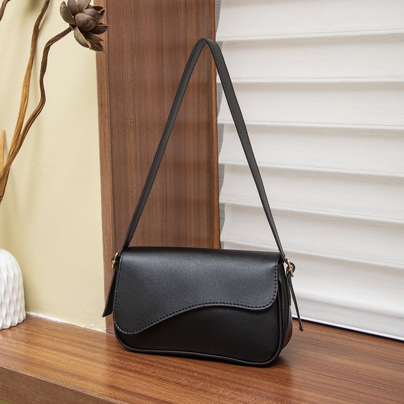 2025 New Fashion Magnetic Flap Crossbody Bag for Work and Daily Use, Minimalist Square Design with Hidden Zip Pocket