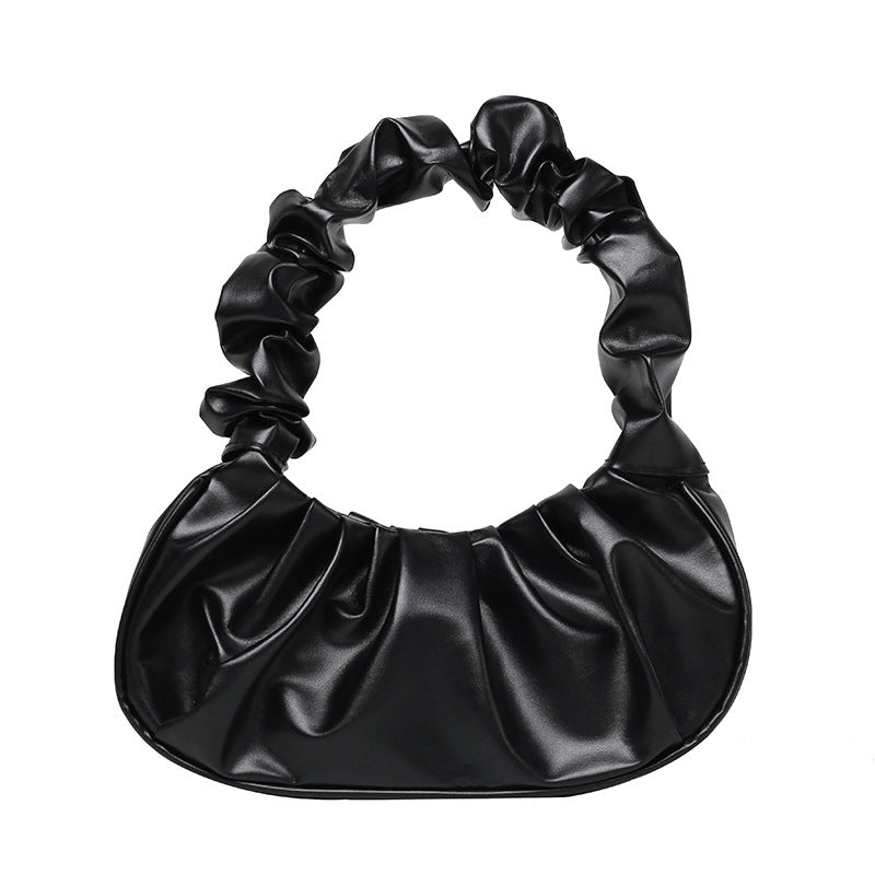 New Pu Pleated Cloud Bag Women's Shoulder Underarm Bag Fashion Trend Everyday Joker Handbag