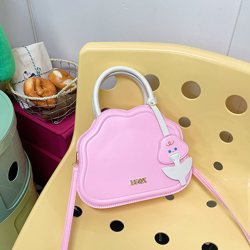 Cream Cloud Bag New Cute Japanese and Korean Style Messenger Bag with Mobile Phone Bag Everyday Joker Women's Bag