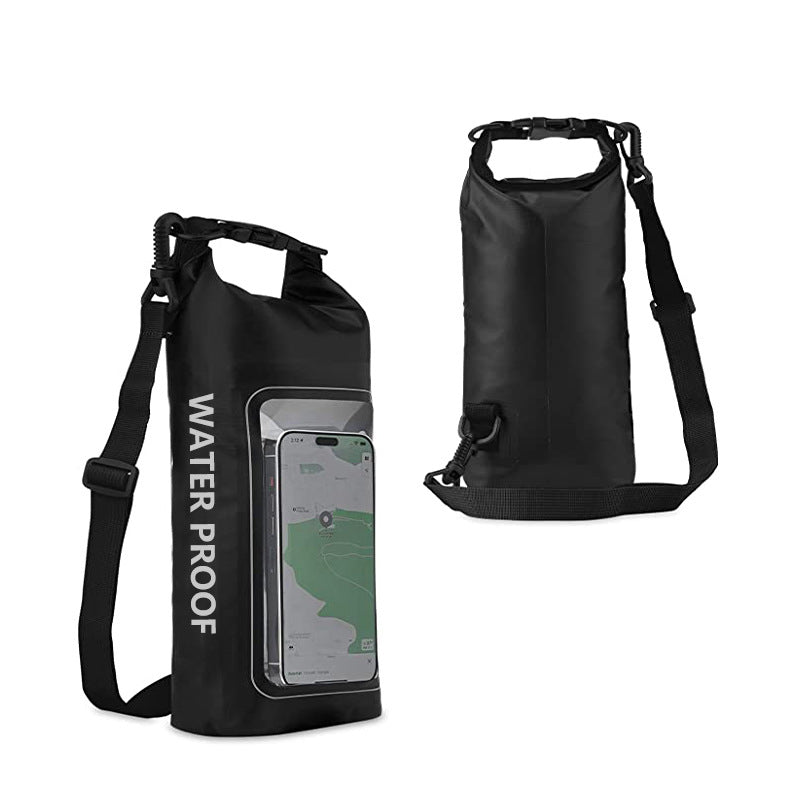 2L Waterproof Crossbody Bag with Touchscreen Phone Pocket for Outdoor Swimming and Hiking