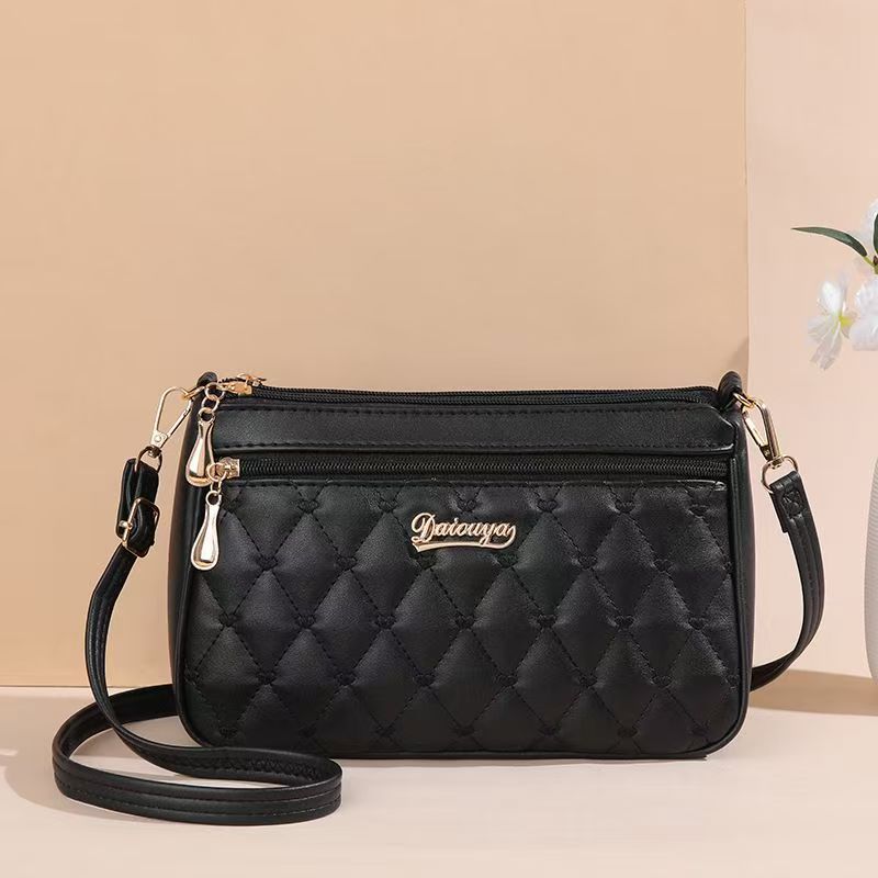 Stylish Quilted Crossbody Bag for Women with Zipper Closure and Multiple Pockets, Perfect for Daily Use and Shopping