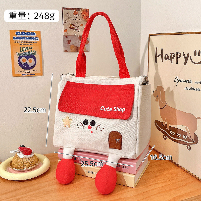 Cute House-shaped Insulated Lunch Bag with Portable Design for Work and Picnics