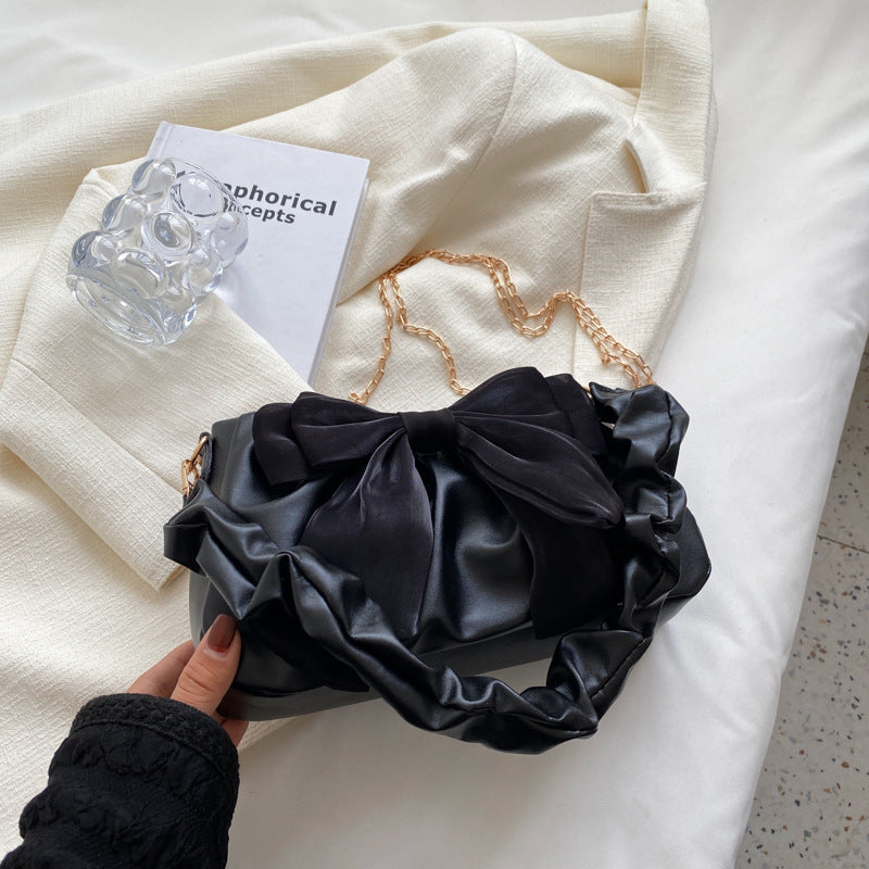 This Year's Popular Small Bag Women's New Fashion Casual Chain Crossbody Cute Bow Shoulder Underarm Bag