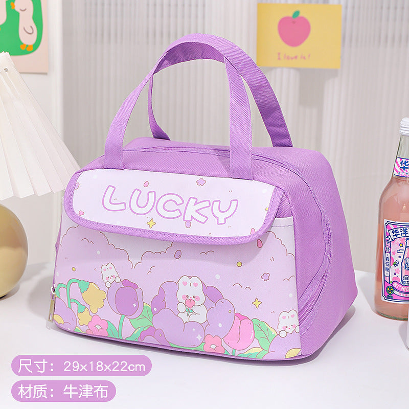 Large Capacity Lunch Box Bag Student Heat Preservation Lunch Bag Buggy Bag Thickened Aluminum Foil Lunch Bag Bag
