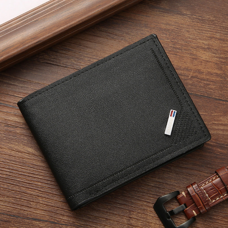 Fashionable Men's Slim Wallet with Multiple Card Slots and Anti-Theft Protection, Urban Minimalist Design