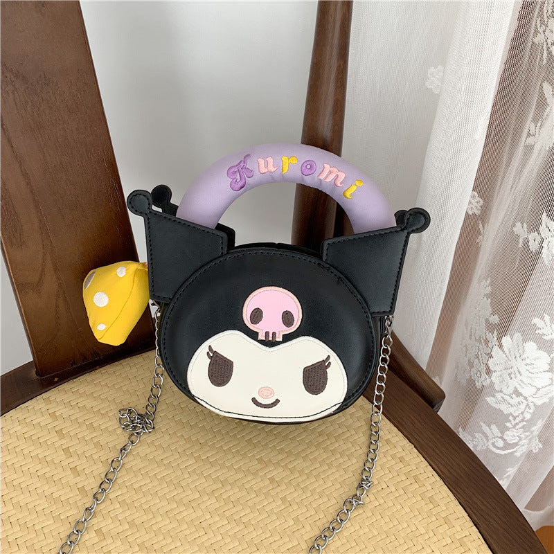 Cute Kawaii My Melody Handbag with Bow and Chain Strap, Perfect for Daily Use and Fashion Lovers
