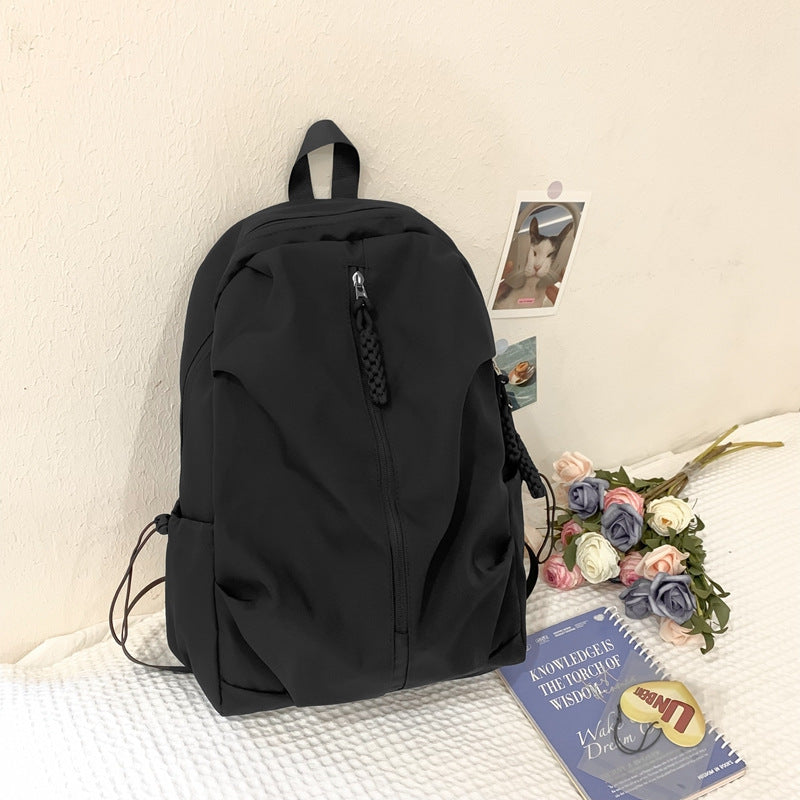 Women's Men's Schoolbag Simple Large Capacity Backpack Travel Daily Dual-Use Curved Shoulder Strap Design Waterproof and Hard-Wearing PVC Coating
