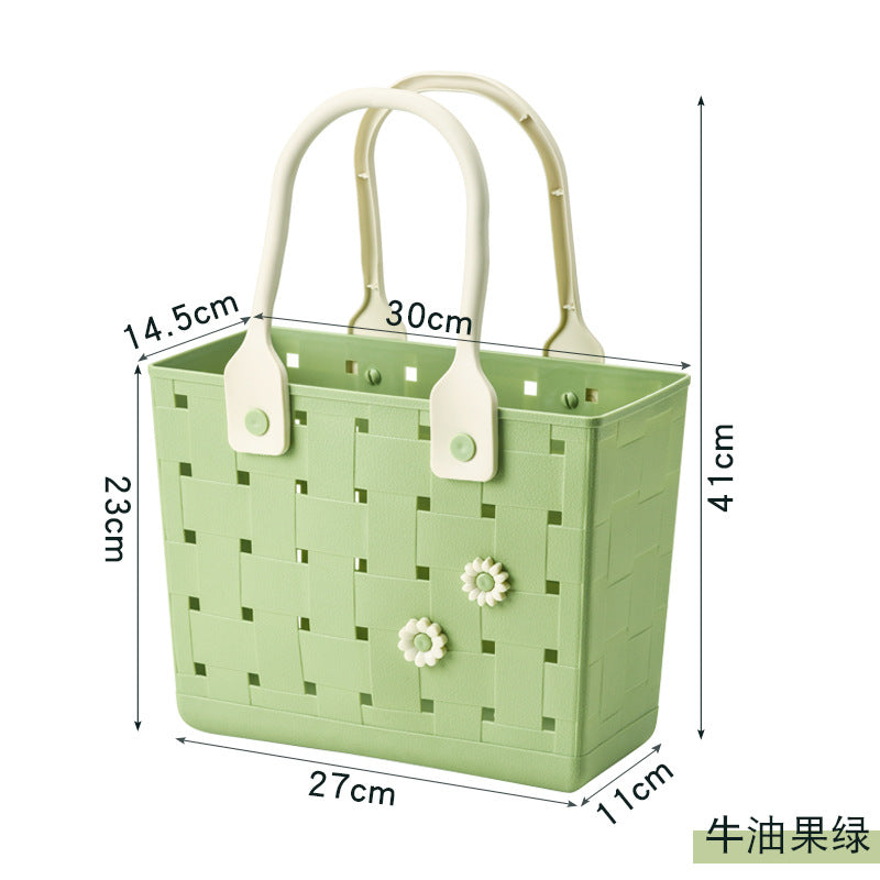 Outdoor Portable Picnic Basket Bathroom Storage Basket Toiletries Student Dormitory Bath Basket Bathroom Wash Storage Basket