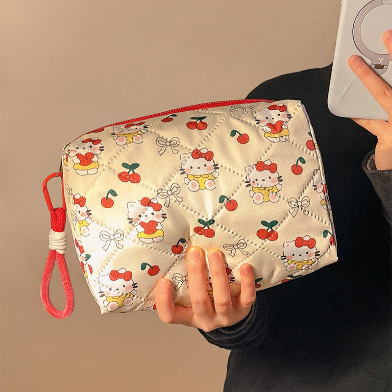 Cosmetic Bag Women's Portable Large Capacity Skin Care Wash Bag Zipper Storage Bag
