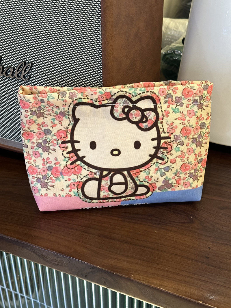 New Kitty Cat Large Capacity Cosmetic Bag Portable Liner Buggy Bag Travel Headset Coin Purse