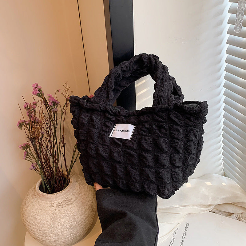 New Bubble Cloud Bag Commuter Shoulder Handbag Office Worker Large Capacity Summer Simple Korean Style Ins Women's Bag