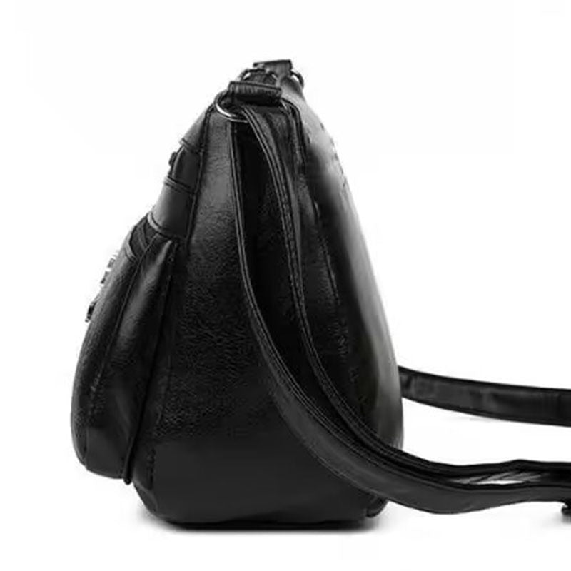Stylish PU Crossbody Bag with Kangaroo Logo, Casual Everyday Shoulder Bag for Men and Women