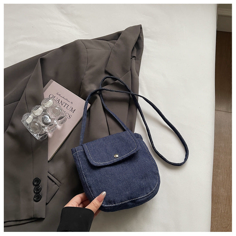 Denim Bag Women's New Fashion All-Match Shoulder Bag Super Popular Commuter Crossbody Bag