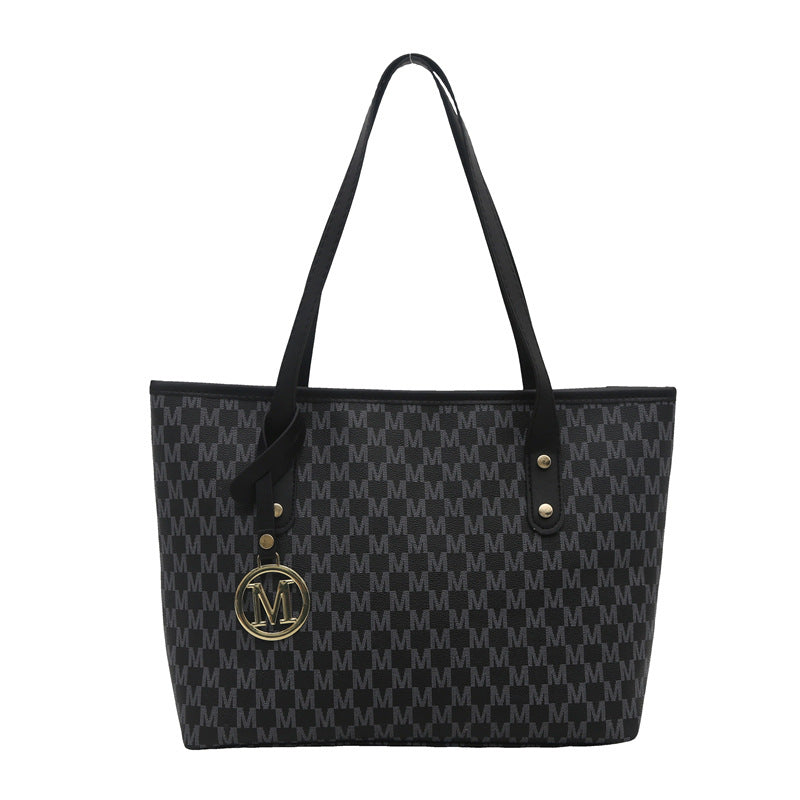 New Fashion Tote Bag Women's Large Capacity Shoulder Bag Fashion Letters Printed Commuter Handbag