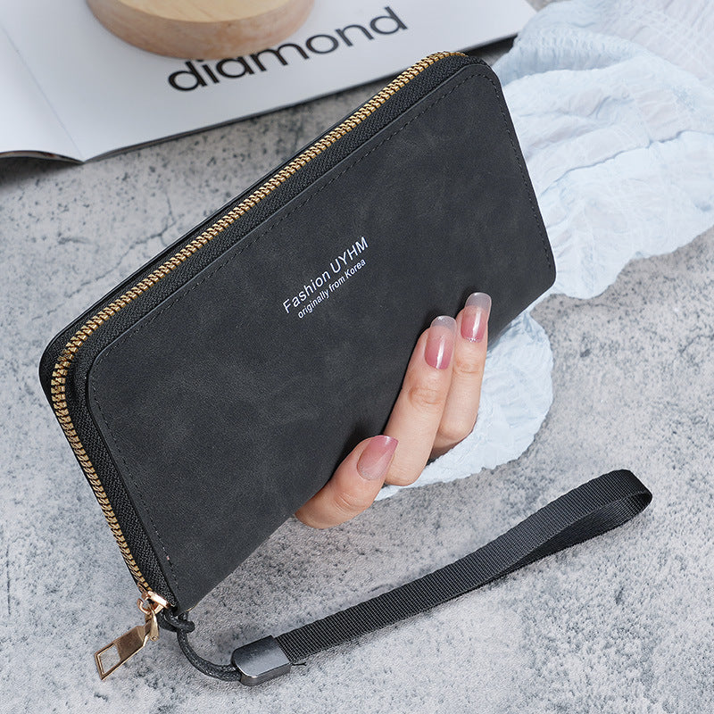 Women's Clutch Long Wallet New Korean Style Multifunctional Card Holder Mobile Phone Bag Coin Purse