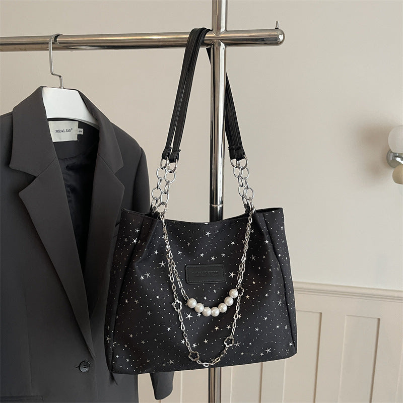 Korean Fashion Tote Bag Women's New Large Capacity Casual Shoulder Bag Temperament Wild Commuter Bag