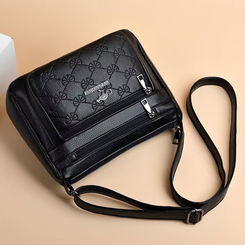 New Versatile Elegant Women Bag Soft Leather Shoulder Bag Fashion Crossbody Mother Bag