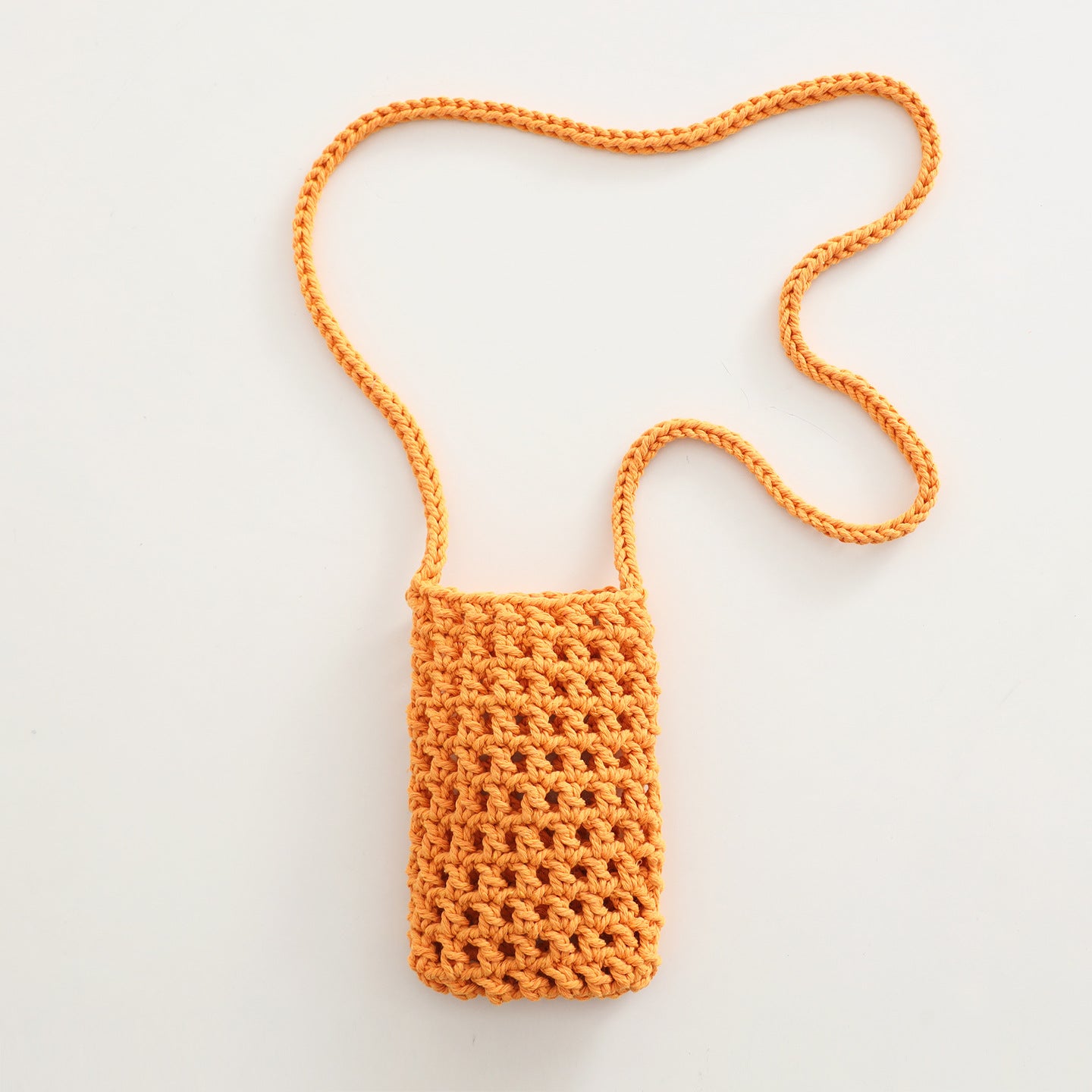 Handmade Crochet Crossbody Phone Bag with Hollow Design for Casual Everyday Use