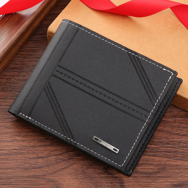 Stylish Men's Wallet with Embossed Design, Soft PVC Material, Multi-Card Slots and Large Capacity for Everyday Use