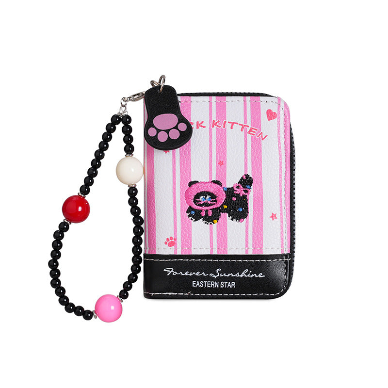 Wallet Ladies New Cute Sausage Dog Beaded Expanding Card Holder One Dopamine Good-looking Small Coin Purse