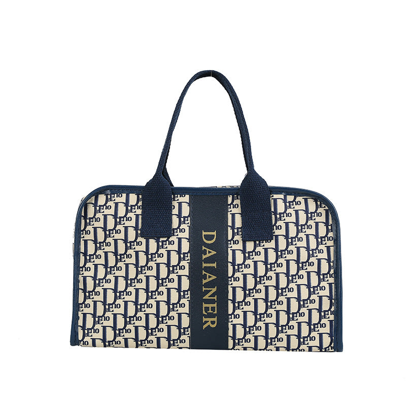 Cosmetic Bag Fashion National Style Oil Painting Portable Waterproof Wash Large Capacity Printing Cosmetic Bag