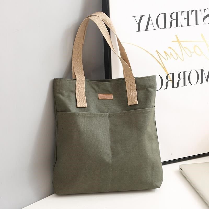 Computer Tote Bag Men's and Women's New Canvas Class Commuter Bag Large Capacity High Sense Canvas Bag