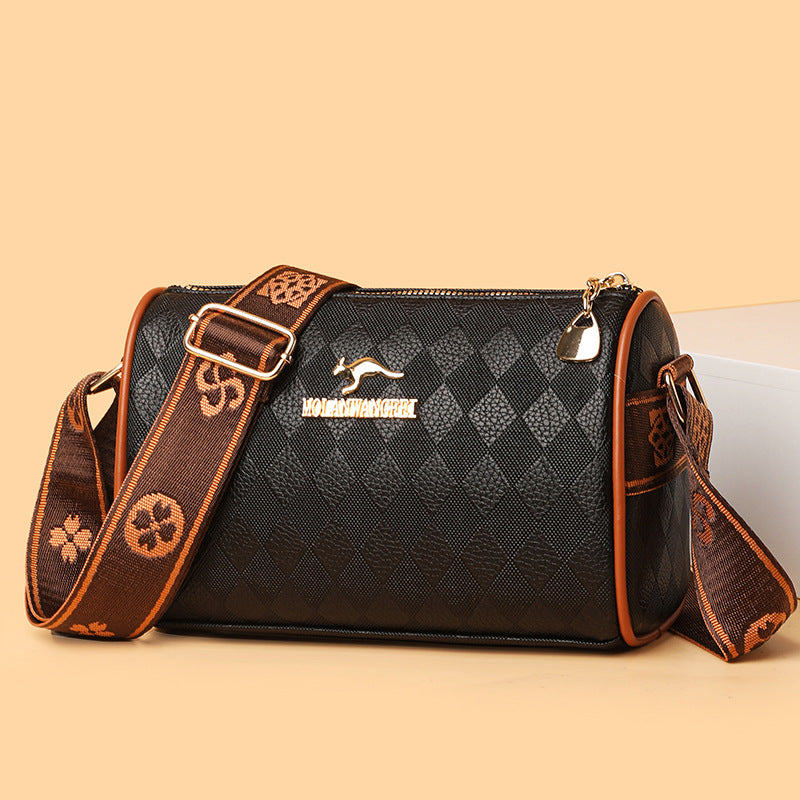 Boston Pillow Bag Women's Fashionable New Fashionable Western Style Wide Shoulder Strap High-End Shoulder Messenger Bag
