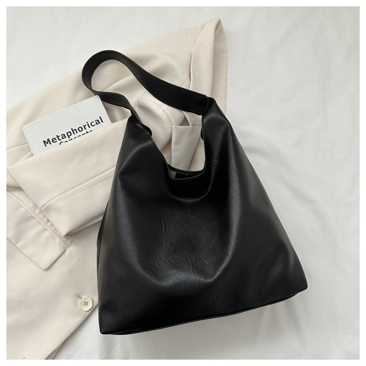 2026 New Fashion Large Capacity Tote Bag Women's Soft PU Shoulder Bag Casual Everyday Style