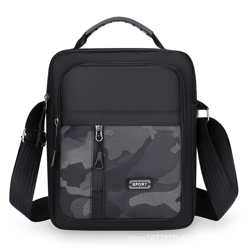 New Multifunctional Men's Bag Korean Style Minimalism Outdoor One Shoulder Messenger Bag Trendy Men's Large Capacity Shoulder Bag