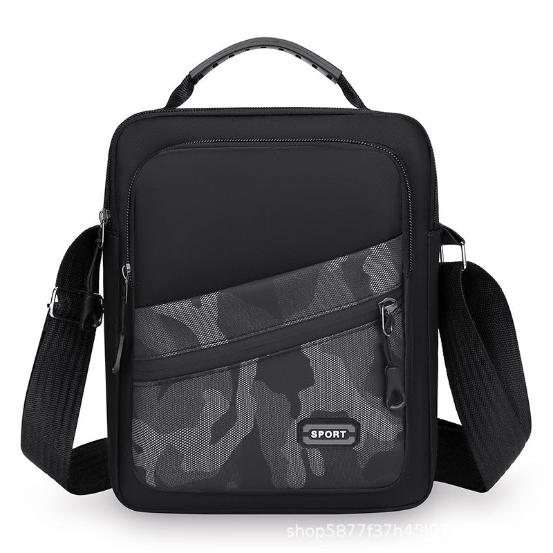 New Multifunctional Men's Bag Korean Style Minimalism Outdoor One Shoulder Messenger Bag Trendy Men's Large Capacity Shoulder Bag