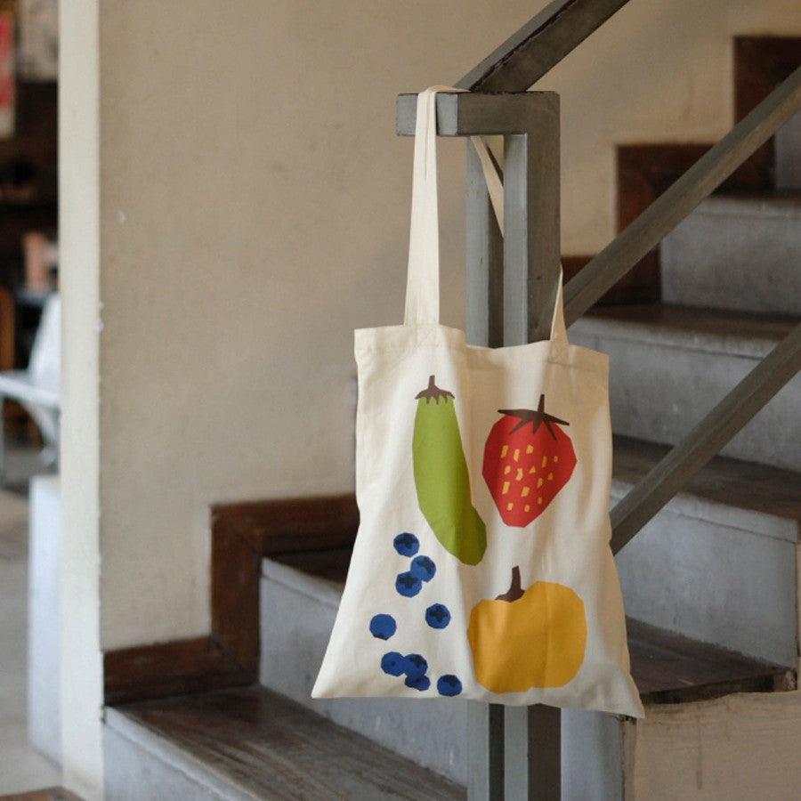 Fruit Pattern Canvas Tote Bag for Casual Travel and Everyday Use