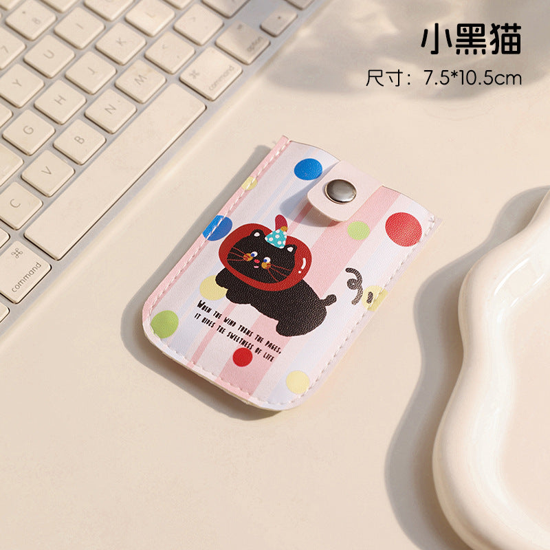 Cartoon Pull-out Card Holder Female Cute Portable Card Holder Multiple Card Slots ID Storage Bag Personality Student Small Card Clamp