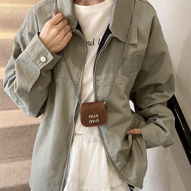 Mini Children Pouch All-Match Chic Chanel-Style Princess Chain Crossbody Change Earphone Bag Girls' Single-Shoulder Bag Tide