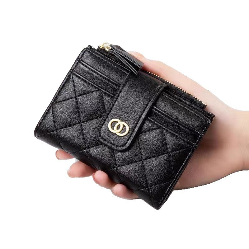 Classic Women's Real Soft Leather Wallet Fashion Solid Color Card Holder Multiple Card Slots Multifunctional Wallet Certificate Card Holder